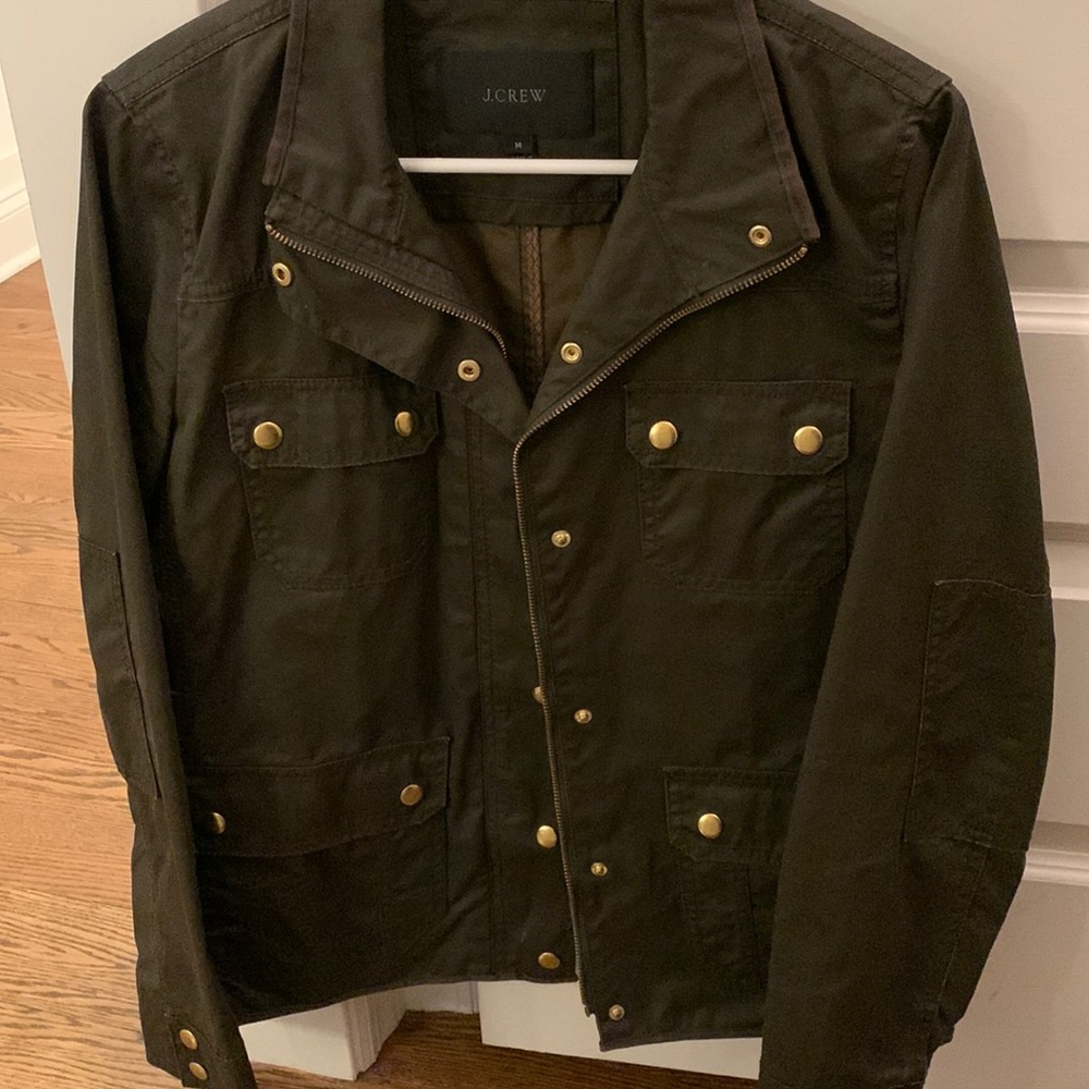J. Crew Olive Green Women’s Waterproof Jacket - Size M
